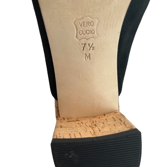 𝅺VANELI Black Suede and Cork‎ Sandals 7.5 - Picture 8 of 11